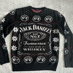 Jack Daniel's Ugly Christmas Black Sweater